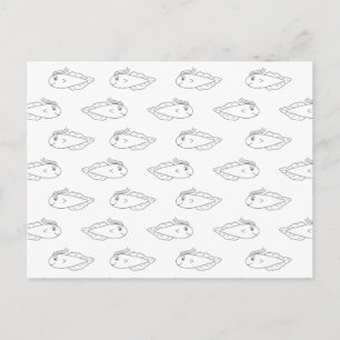 Racing Tadpole Pattern Postcard