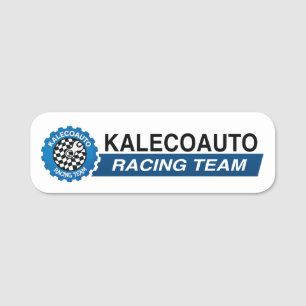 Racing Team Name Tag