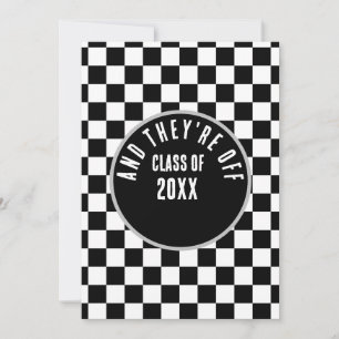 Racing Theme Graduation Invitation