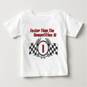 Racing Themed 1st Birthday Baby T-Shirt
