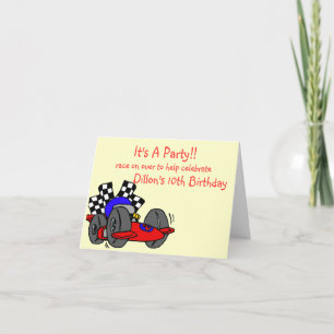 Racing Themed Birthday Invitations