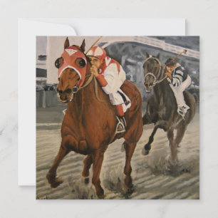 Racing Thoroughbred is the Winning Horse Holiday Card