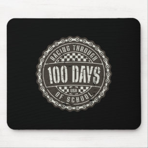 Racing Through 100 Days of School - Motorcycle Dir Mouse Pad