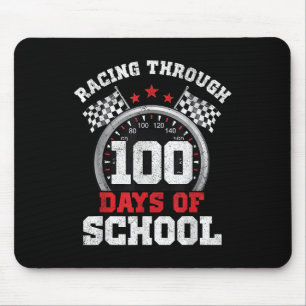 Racing Through 100 Days Of School Race Car 100th D Mouse Pad