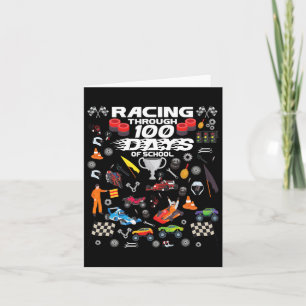 Racing Through 100 Days Of School Race Car Boys Gi Card
