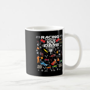 Racing Through 100 Days Of School Race Car Boys Gi Coffee Mug