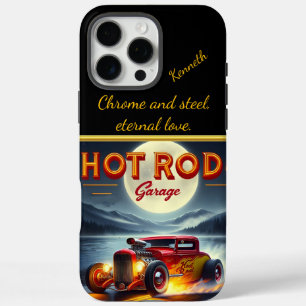 Racing through a moonlit landscape in a hot rod iPhone 16 pro max case
