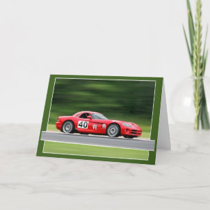 Racing To Birthday 40 Card