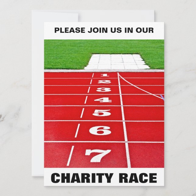 Racing Track Charity Invitation (Front)