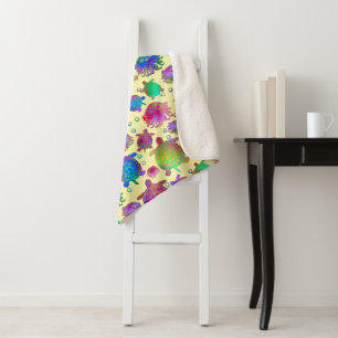 Racing with Turtles for Breakfast Sherpa Blanket
