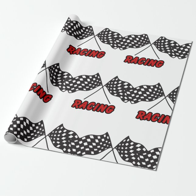 Racing Wrapping Paper (Unrolled)