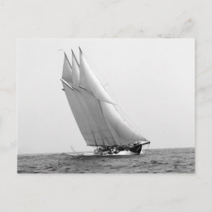 Racing Yacht Atlantic, 1904 Postcard