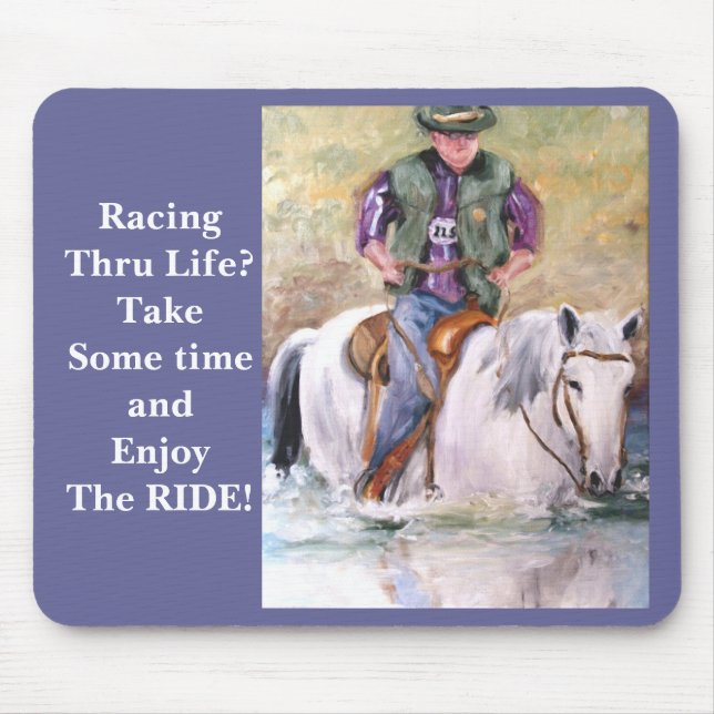 RacingThru Life? enjoy the ride Mouse pad (Front)