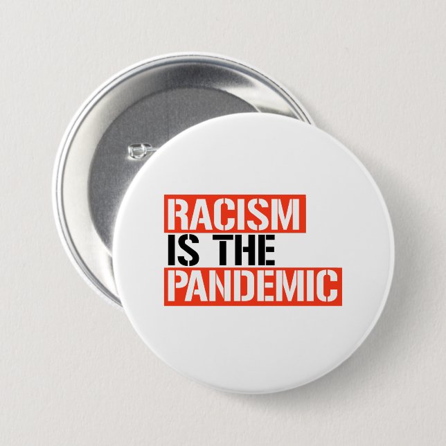 Racism is the Pandemic 7.5 Cm Round Badge (Front & Back)
