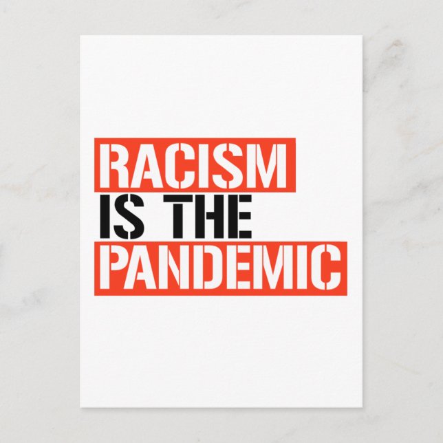 Racism is the Pandemic Postcard (Front)