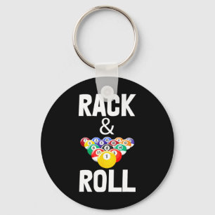 Rack & Roll Tee Shirts Cool Billiard Ball Tees Key Ring