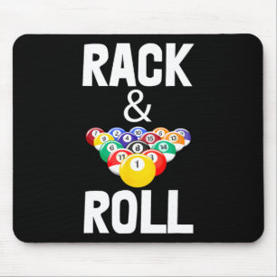 Rack & Roll Tee Shirts Cool Billiard Ball Tees Mouse Pad