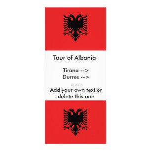 Rack Card with Flag of Albania