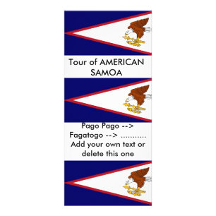 Rack Card with Flag of American Samoa, U.S.A.