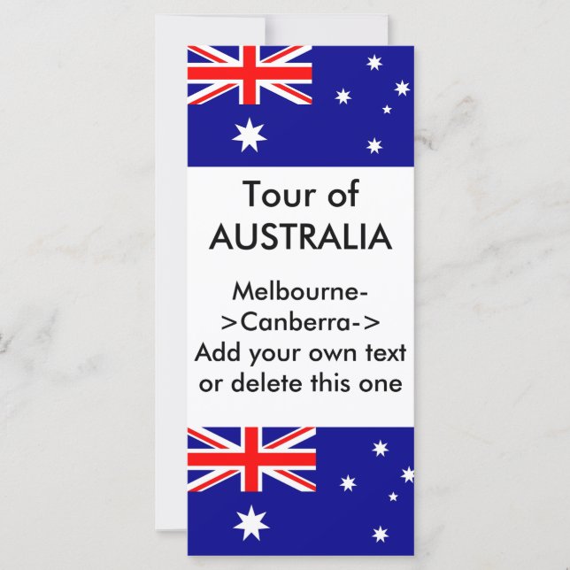 Rack Card with Flag of Australia (Front)