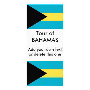Rack Card with Flag of Bahamas