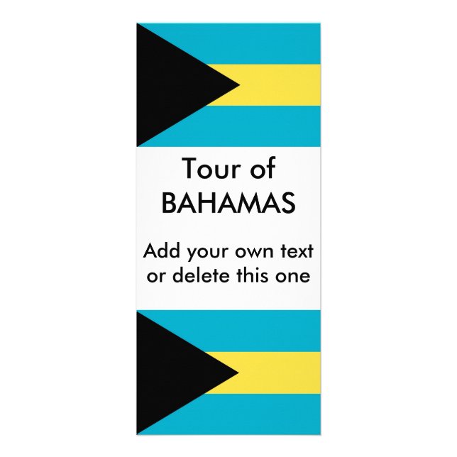 Rack Card with Flag of Bahamas (Front)