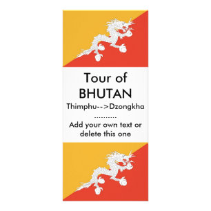 Rack Card with Flag of Bhutan