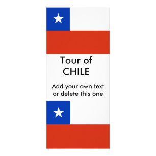 Rack Card with Flag of Chile