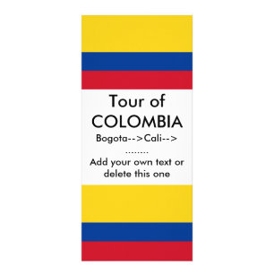 Rack Card with Flag of Colombia