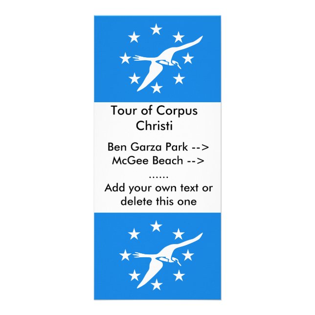 Rack Card with Flag of Corpus Christi, U.S.A. (Front)