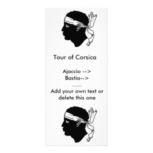 Rack Card with Flag of Corsica, France