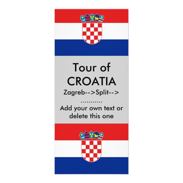 Rack Card with Flag of Croatia (Front)