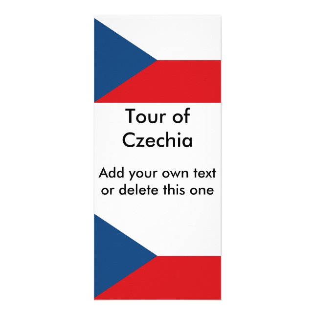 Rack Card with Flag of Czechia (Front)