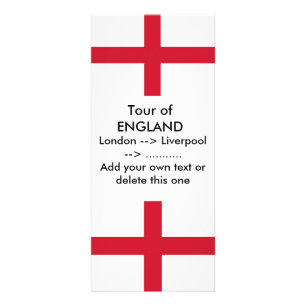 Rack Card with Flag of England