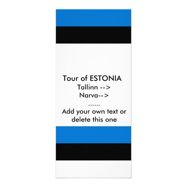 Rack Card with Flag of Estonia (Front)
