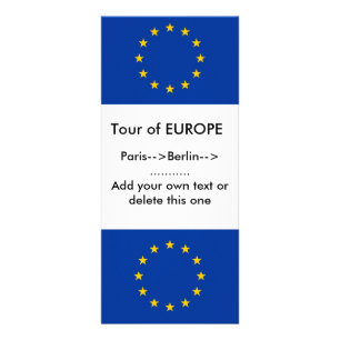 Rack Card with Flag of Europe
