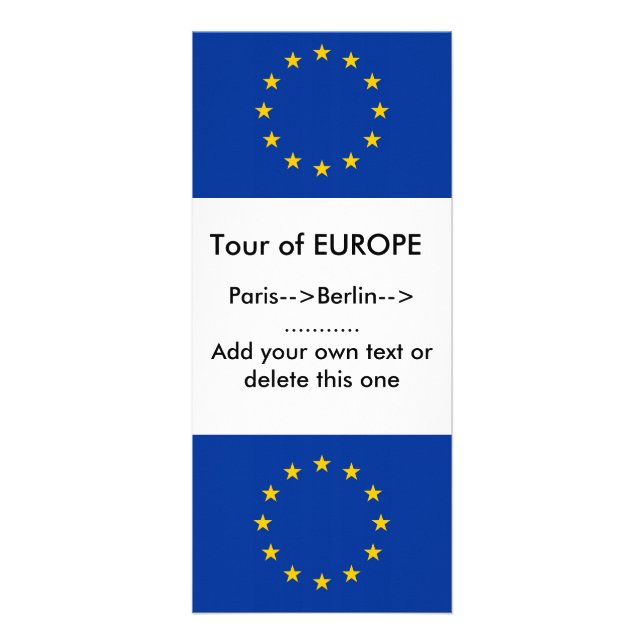 Rack Card with Flag of Europe (Front)