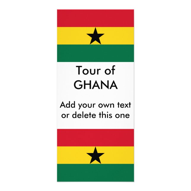 Rack Card with Flag of Ghana (Front)