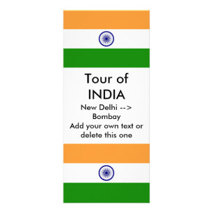 Rack Card with Flag of India