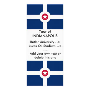 Rack Card with Flag of Indianapolis, U.S.A.