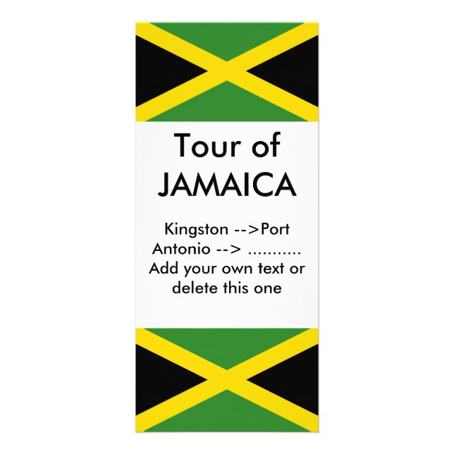 Rack Card with Flag of Jamaica (Front)