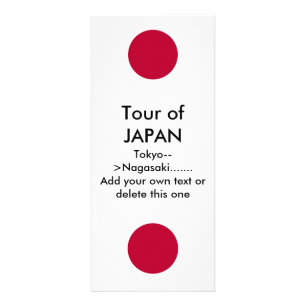 Rack Card with Flag of Japan