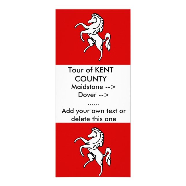 Rack Card with Flag of Kent, England (Front)