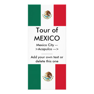 Rack Card with Flag of Mexico