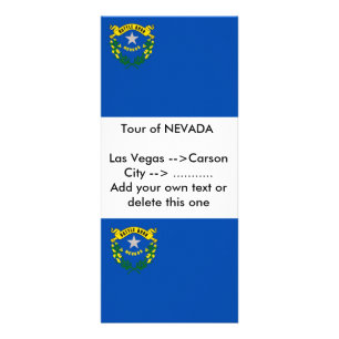 Rack Card with Flag of Nevada, U.S.A.