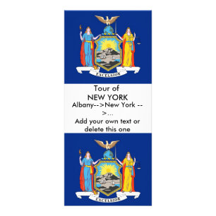 Rack Card with Flag of New York, U.S.A.