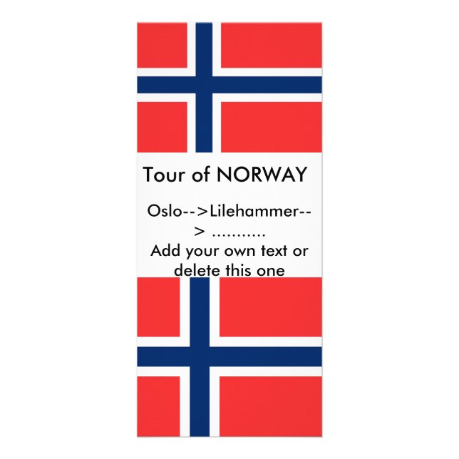 Rack Card with Flag of Norway (Front)