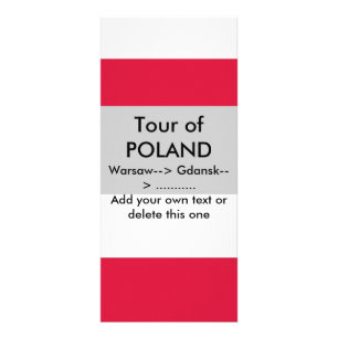 Rack Card with Flag of Poland