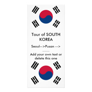 Rack Card with Flag of South Korea