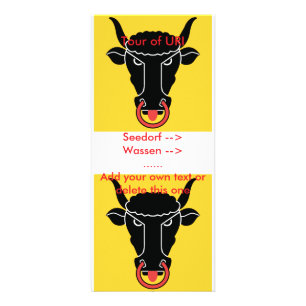 Rack Card with Flag of Uri, Switzerland